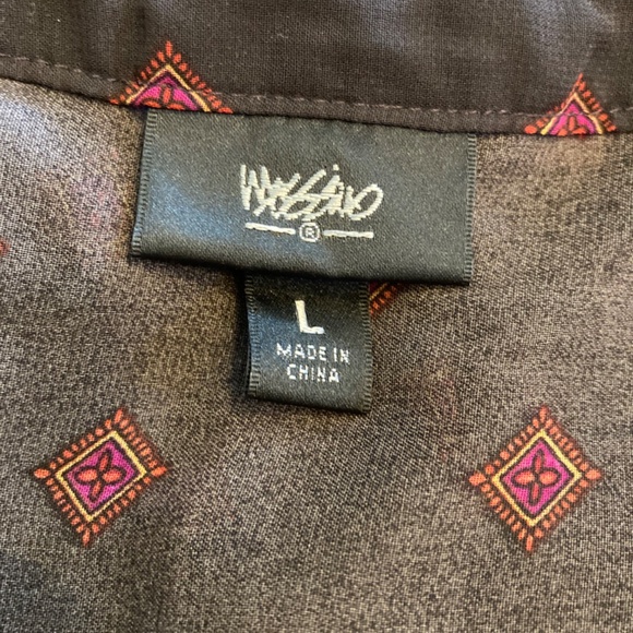 Massimo Dress Sheer Black Draw String Waist Size Large - Picture 3 of 3